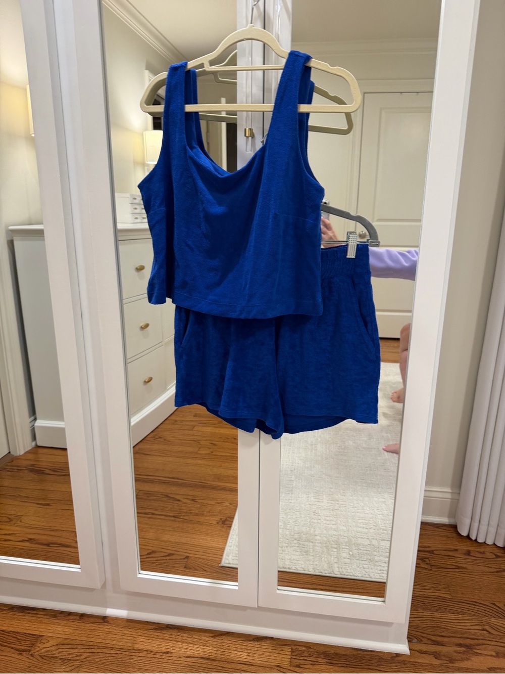 Loft beach women’s royal blue terry cloth set